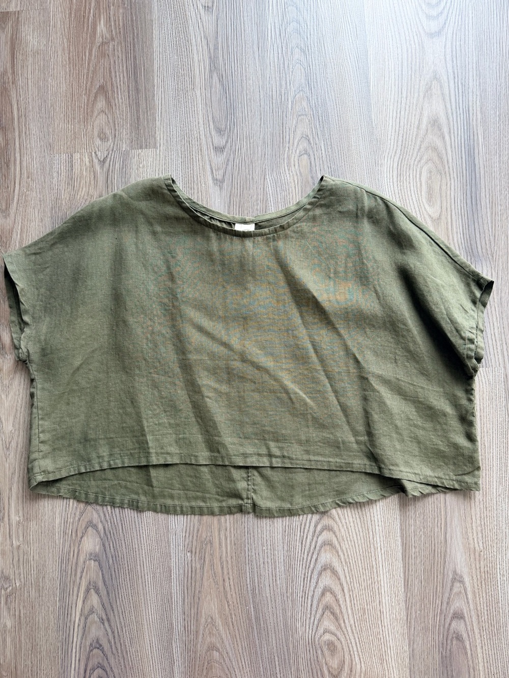 Elizabeth Suzann Linn Tee in Lightweight Linen in Lichen, XXS/XS